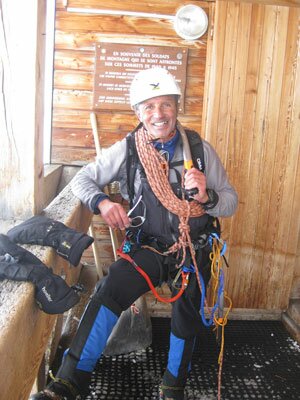 Graham at the Cosmiques Refuge