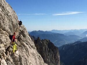 Climbing the via feratta