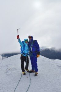 The summit of Mont Blanc, 4810m