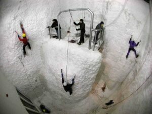 Indoor ice climbing