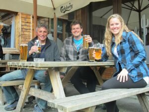 Post climb beers with Graham in Monkey Bar