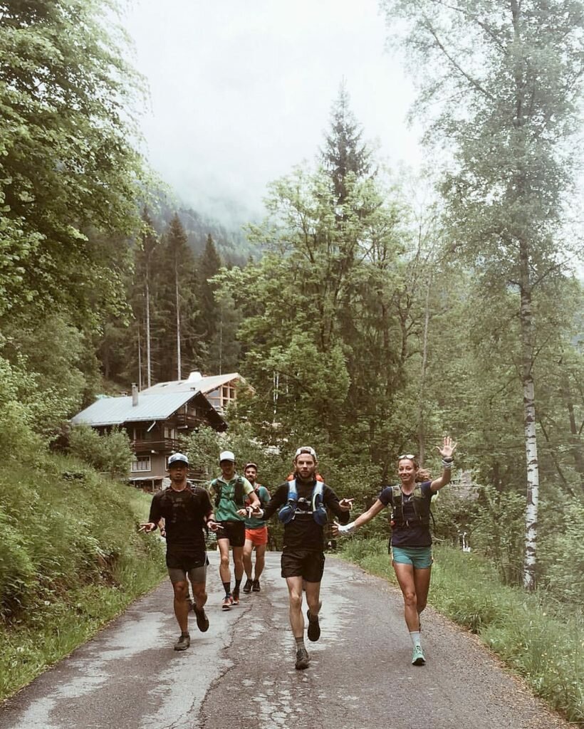 AR Collective running in Chamonix