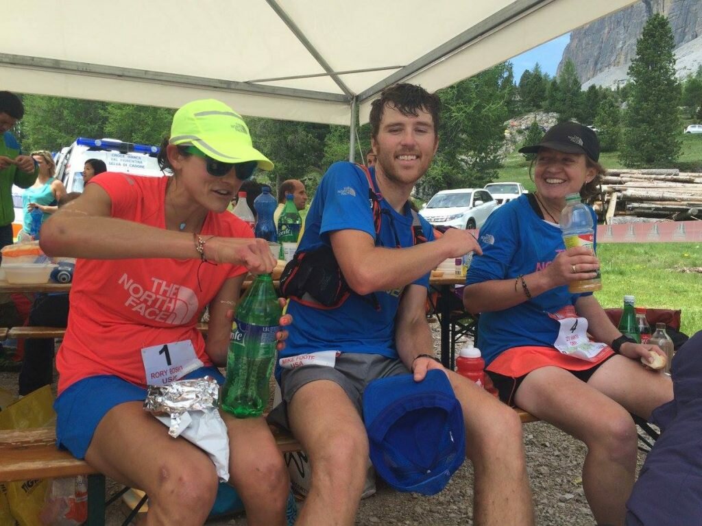 TNF team photo - Rory, Mike and Lizzy all still smiling! Photo: Stephanie Case