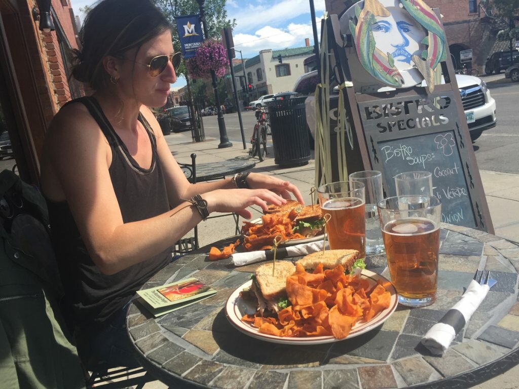 Craft beer and club sandwiches