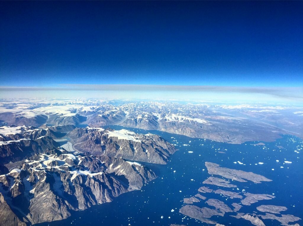 Flying over Greenland
